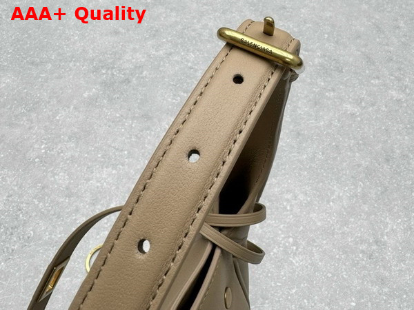 Balenciaga Bel Air Small Hobo Bag in Latte Smooth Calfskin Replica