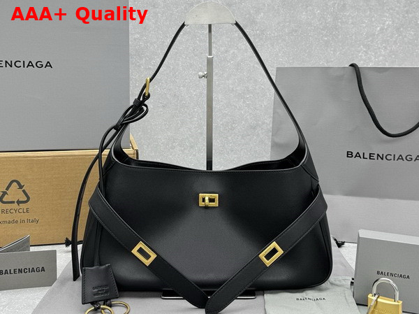 Balenciaga Bel Air Small Shoulder Bag in Black Smooth Calfskin Replica