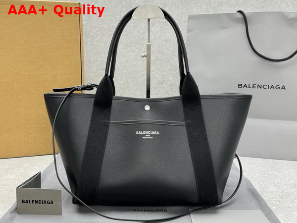 Balenciaga Biarritz Medium Tote Bag in Black Smooth Calfskin Replica