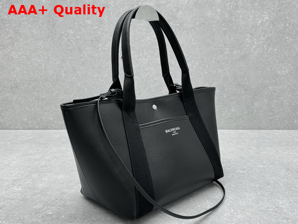 Balenciaga Biarritz Medium Tote Bag in Black Smooth Calfskin Replica