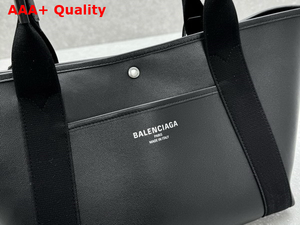 Balenciaga Biarritz Medium Tote Bag in Black Smooth Calfskin Replica