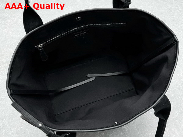 Balenciaga Biarritz Medium Tote Bag in Black Smooth Calfskin Replica