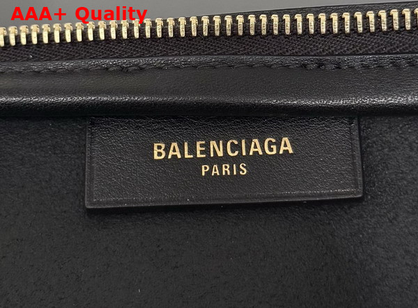 Balenciaga Bolero Bowling Bag Mini in Black Smooth Calfskin and Plum Nappa Lambskin Lining Replica