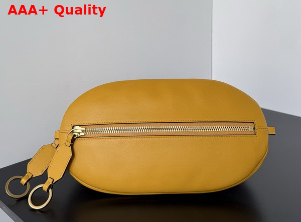 Balenciaga Bolero Bowling Bag Mini in Curry Smooth Calfskin and Muscade Nappa Lambskin Lining Replica