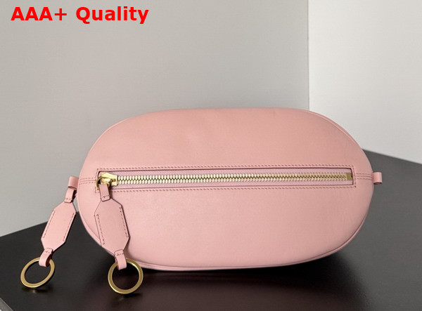 Balenciaga Bolero Bowling Bag Mini in Rose Quartz Smooth Calfskin and Moka Nappa Lambskin Lining Replica