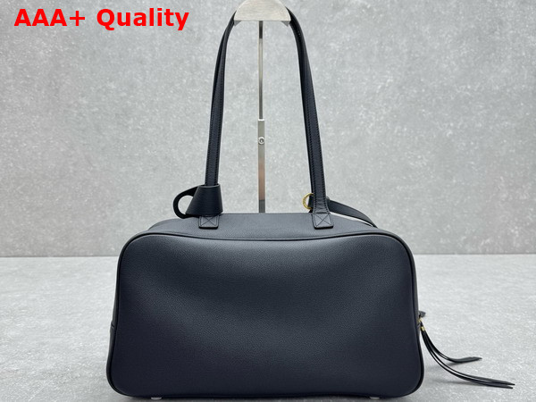 Balenciaga Carrie Bowling Bag Medium in Black Calfskin Aged Gold Hardware Replica