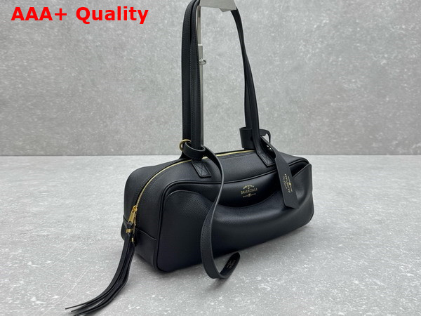 Balenciaga Carrie Bowling Bag Small in Black Calfskin Replica