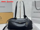 Balenciaga Carrie Bowling Bag Small in Black Calfskin Replica