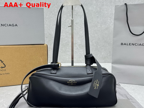 Balenciaga Carrie Bowling Bag Small in Black Calfskin Replica