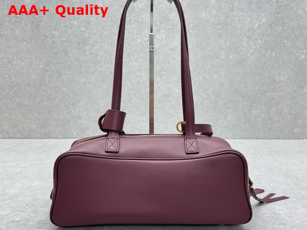Balenciaga Carrie Bowling Bag Small in Burgundy Calfskin Replica