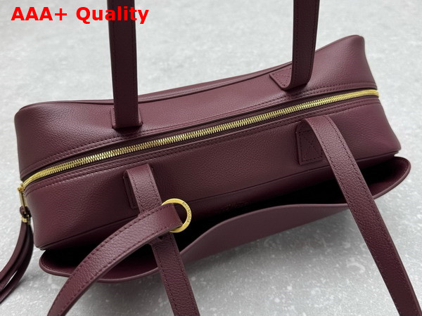 Balenciaga Carrie Bowling Bag Small in Burgundy Calfskin Replica