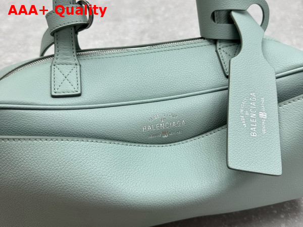 Balenciaga Carrie Bowling Bag Small in Mineral Green Calfskin Replica