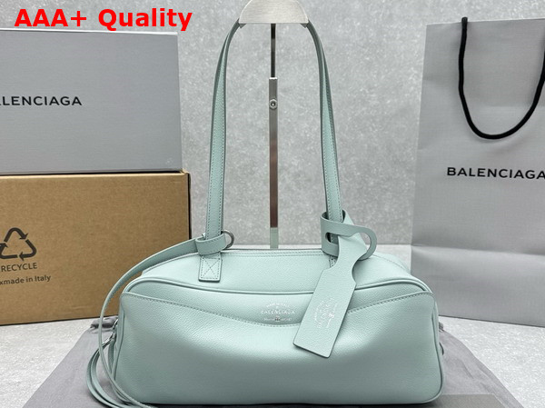 Balenciaga Carrie Bowling Bag Small in Mineral Green Calfskin Replica