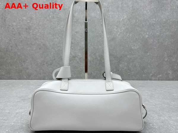 Balenciaga Carrie Bowling Bag Small in White Calfskin Replica