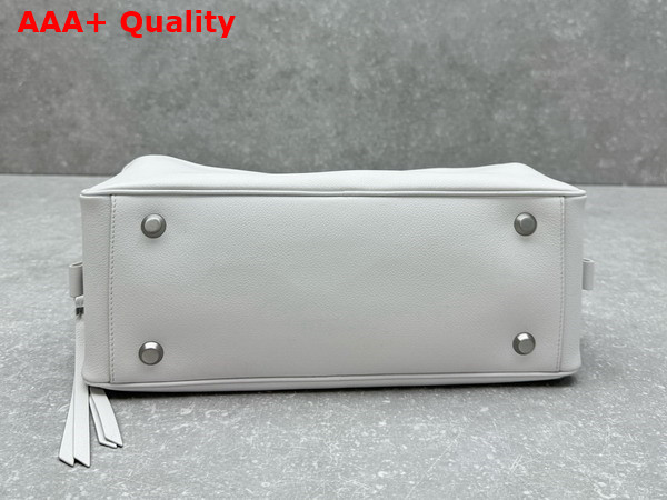Balenciaga Carrie Bowling Bag Small in White Calfskin Replica