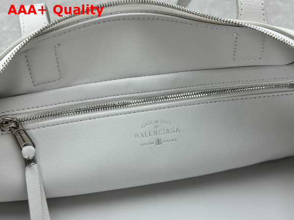 Balenciaga Carrie Bowling Bag Small in White Calfskin Replica