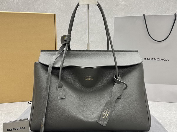 Balenciaga Carrie Carry All Bag in Khaki Calfskin Aged Gold Hardware Replica