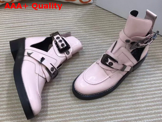 Balenciaga Ceinture Ankle Boots in Pink Calfskin Replica