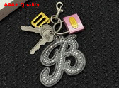 Balenciaga Charm Keyring Qixi Crystal B in Multicolor Arena Lambskin and Aged Silver Metal Replica