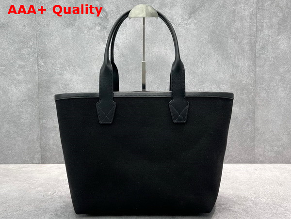 Balenciaga Cities New York Jumbo Large Tote Bag in Black and White Cotton Canvas and calfskin Replica