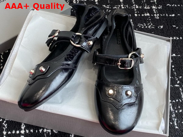 Balenciaga City Ballerina in Black Arena Lambskin Replica