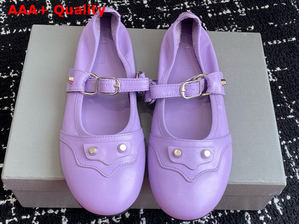 Balenciaga City Ballerina in Light Purple Arena Lambskin Replica
