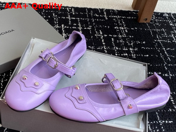 Balenciaga City Ballerina in Light Purple Arena Lambskin Replica
