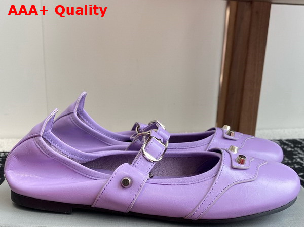 Balenciaga City Ballerina in Light Purple Arena Lambskin Replica