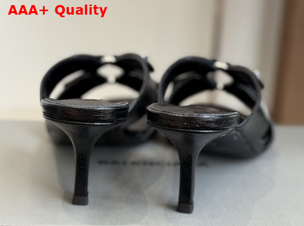 Balenciaga City Sandal in Black Arena Lambskin Replica