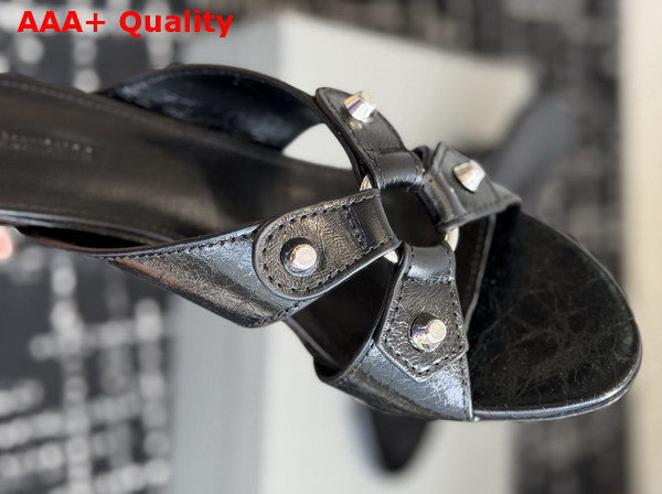 Balenciaga City Sandal in Black Arena Lambskin Replica