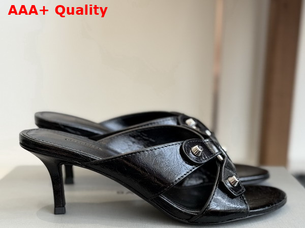 Balenciaga City Sandal in Black Arena Lambskin Replica