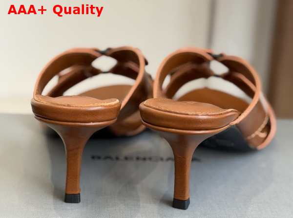 Balenciaga City Sandal in Camel Arena Lambskin Replica
