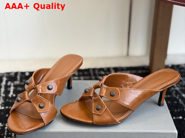 Balenciaga City Sandal in Camel Arena Lambskin Replica