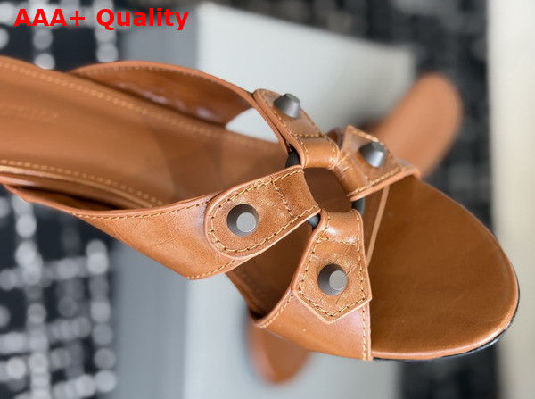Balenciaga City Sandal in Camel Arena Lambskin Replica