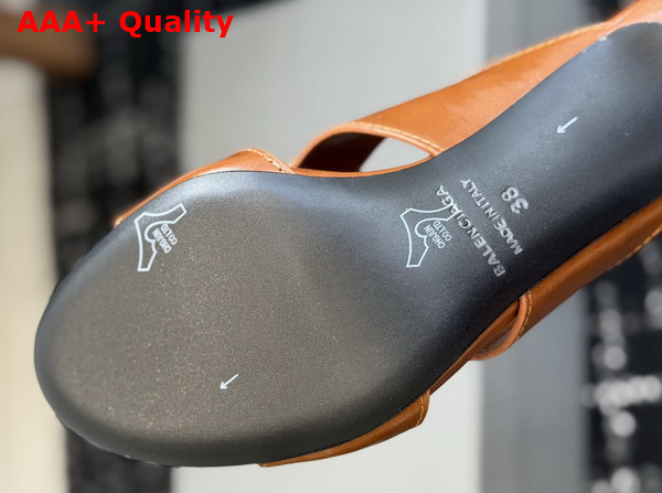 Balenciaga City Sandal in Camel Arena Lambskin Replica