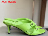 Balenciaga City Sandal in Neon Green Arena Lambskin Replica