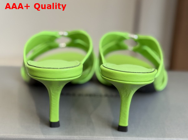 Balenciaga City Sandal in Neon Green Arena Lambskin Replica