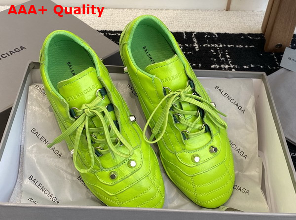 Balenciaga City Sneaker in Neon Green Sheepskin Replica