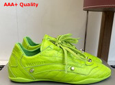 Balenciaga City Sneaker in Neon Green Sheepskin Replica
