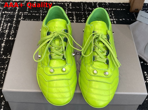 Balenciaga City Sneaker in Neon Green Sheepskin Replica