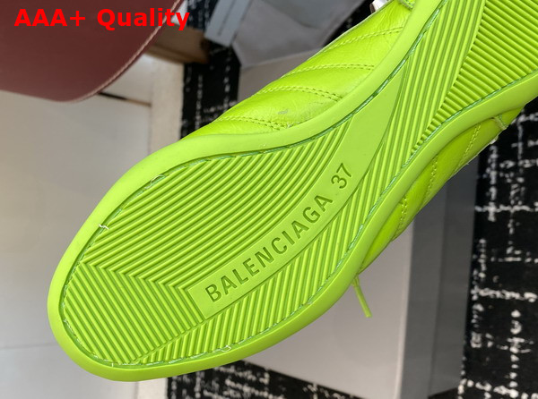 Balenciaga City Sneaker in Neon Green Sheepskin Replica