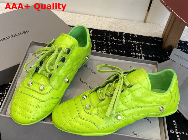 Balenciaga City Sneaker in Neon Green Sheepskin Replica