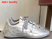 Balenciaga City Sneaker in Silver Metallized Sheepskin Replica