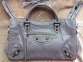 Balenciaga Classic Medium City Handbag in Light Grey Soft Crafted Vintage Lambskin For Sale