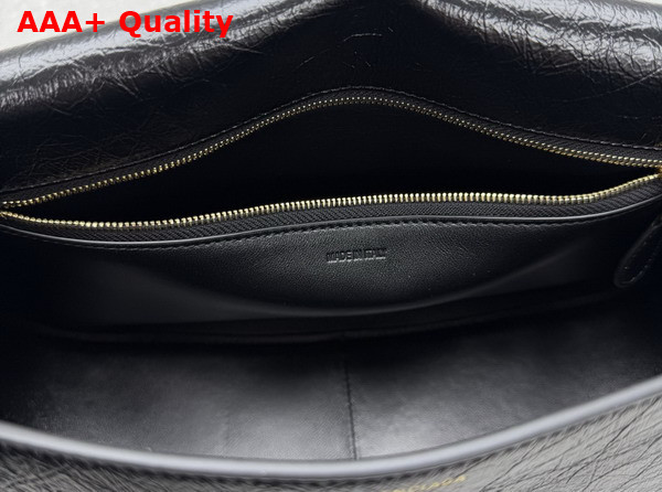 Balenciaga Clicca Shoulder Bag Medium in Black Arena Leather Replica