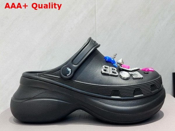 Balenciaga Crocs Mule Jibbitz Black Replica