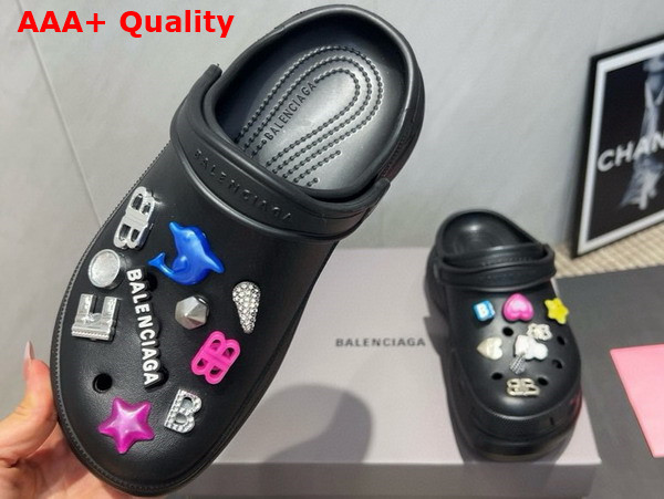 Balenciaga Crocs Mule Jibbitz Black Replica
