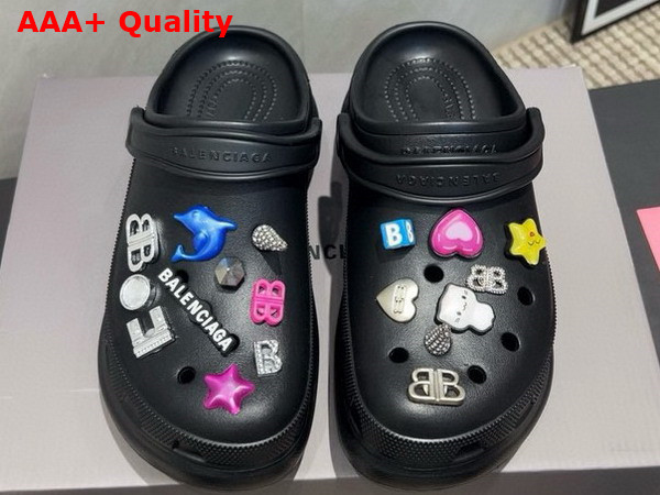 Balenciaga Crocs Mule Jibbitz Black Replica