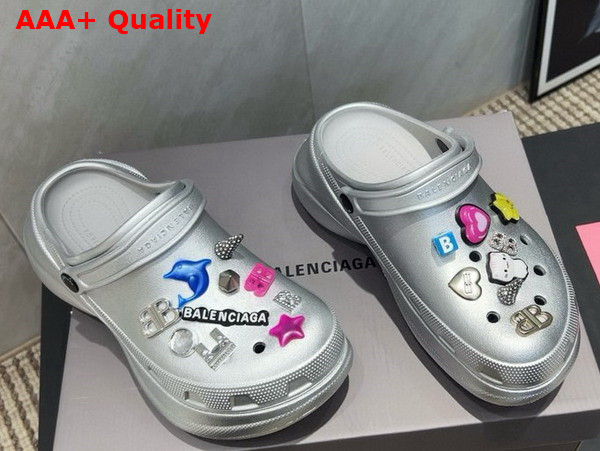 Balenciaga Crocs Mule Jibbitz Silver Replica