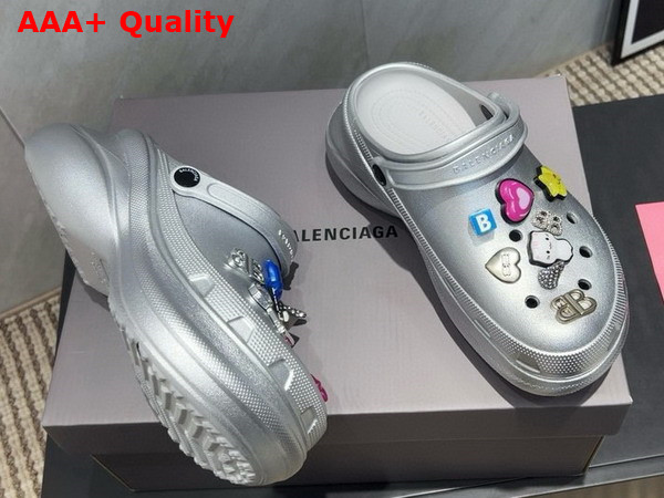 Balenciaga Crocs Mule Jibbitz Silver Replica